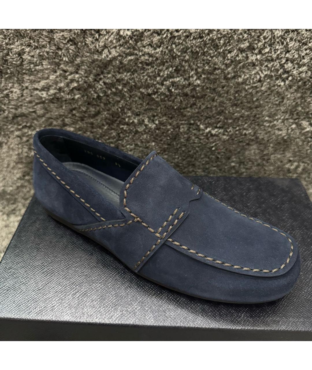 PRADA Темно-синие замшевые туфли, фото 6