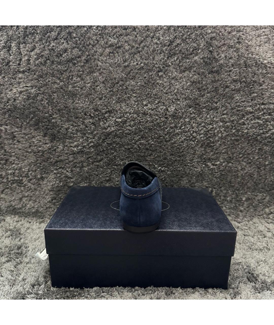 PRADA Темно-синие замшевые туфли, фото 4