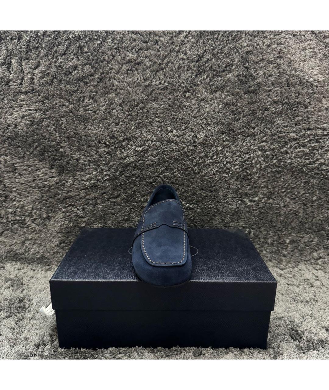 PRADA Темно-синие замшевые туфли, фото 2