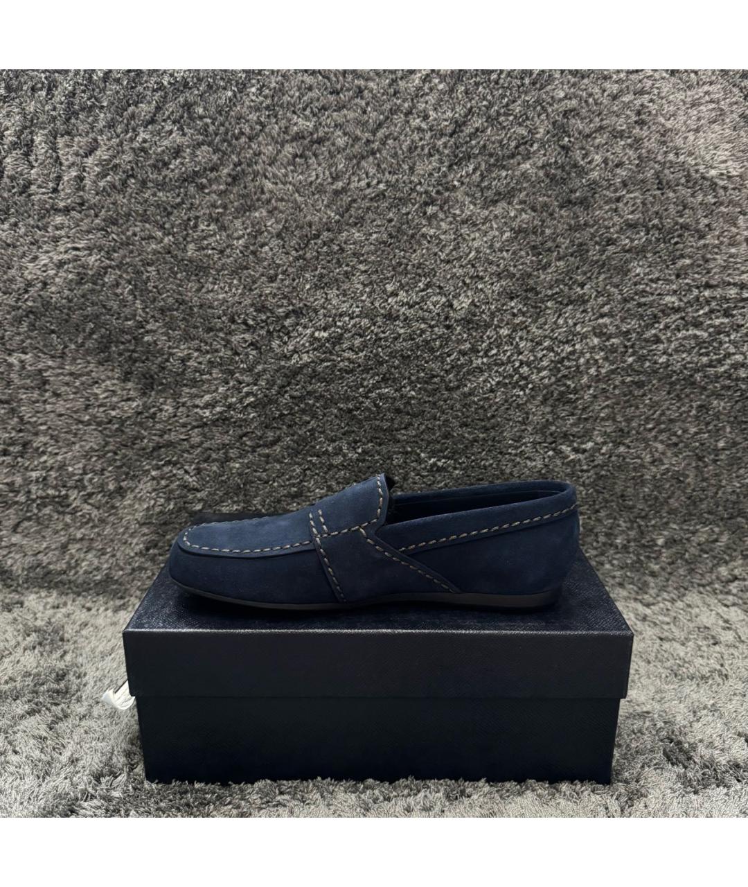 PRADA Темно-синие замшевые туфли, фото 3
