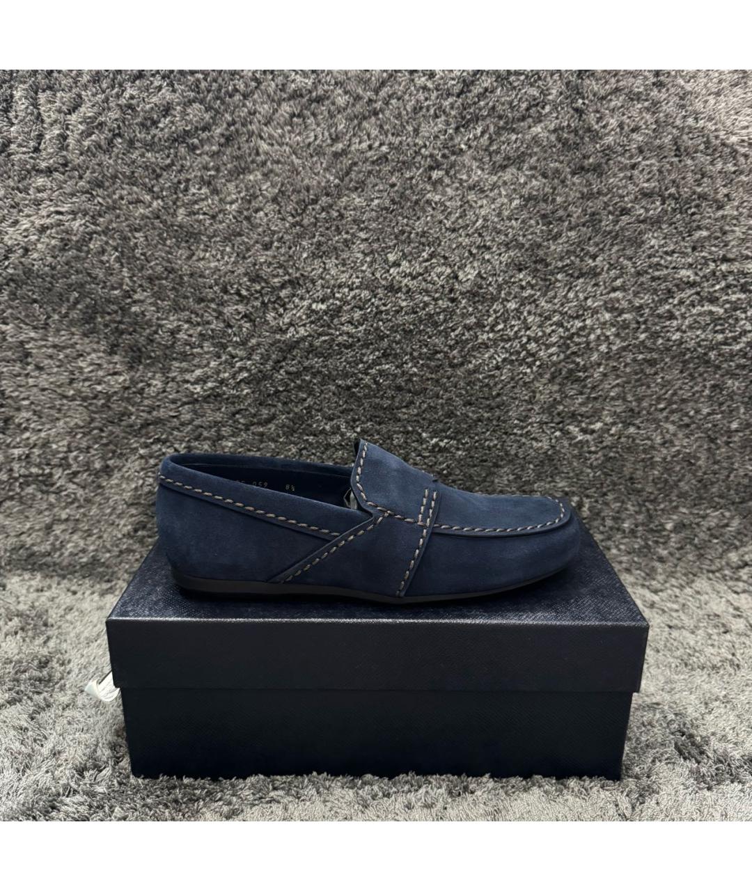 PRADA Темно-синие замшевые туфли, фото 9