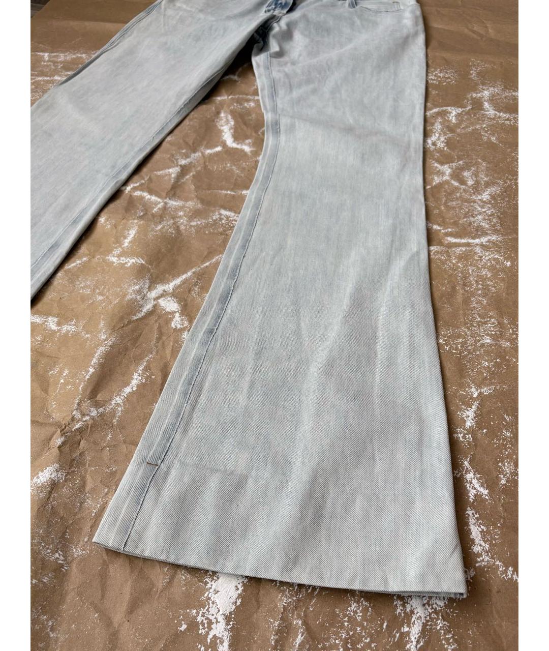 DOLCE&GABBANA Голубые хлопковые джинсы клеш, фото 5