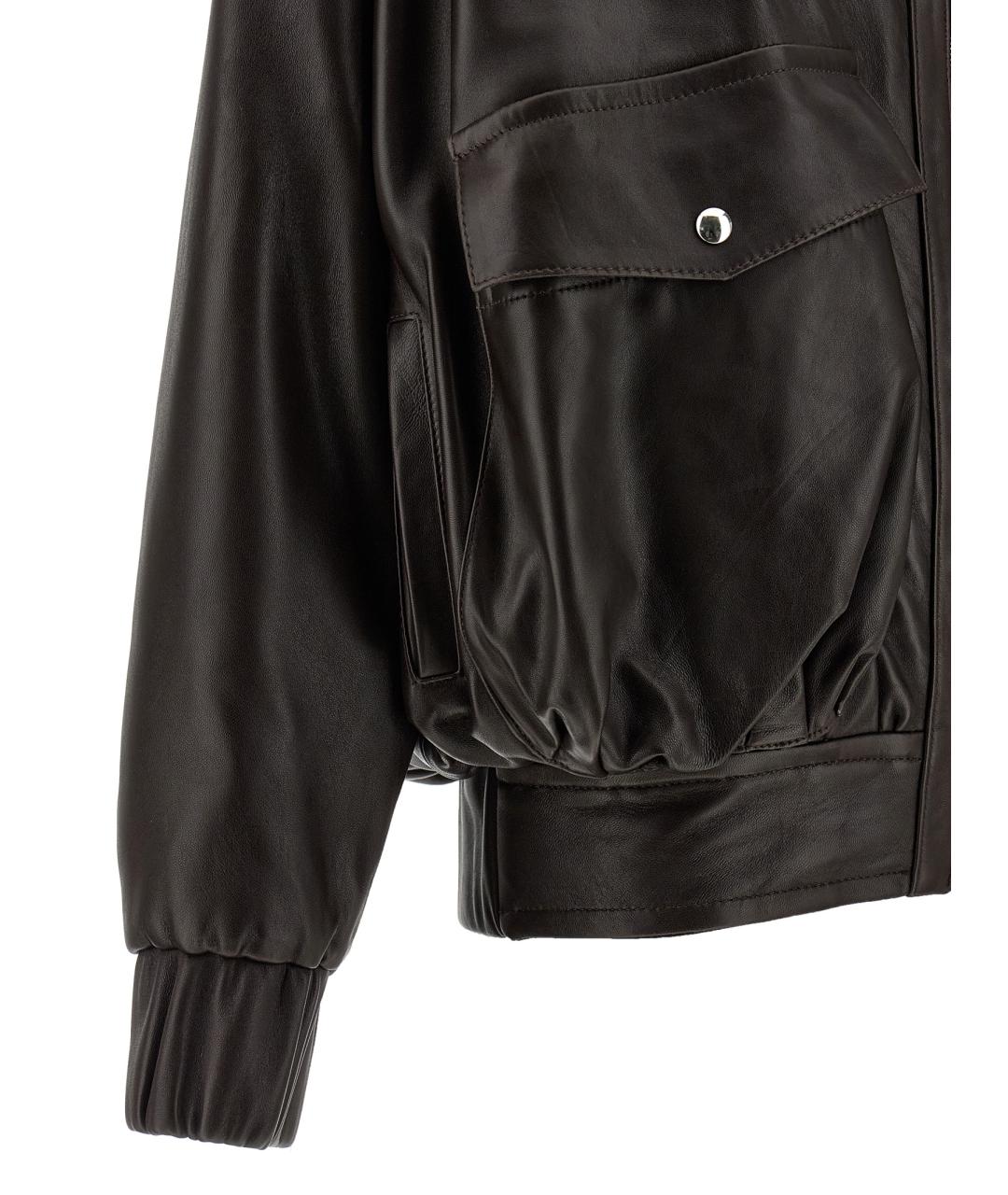 KHAITE Коричневая кожаная куртка, фото 4