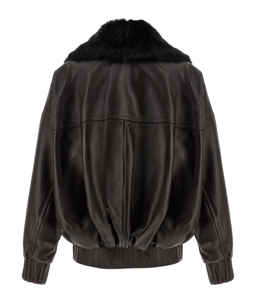 KHAITE Коричневая кожаная куртка, фото 2