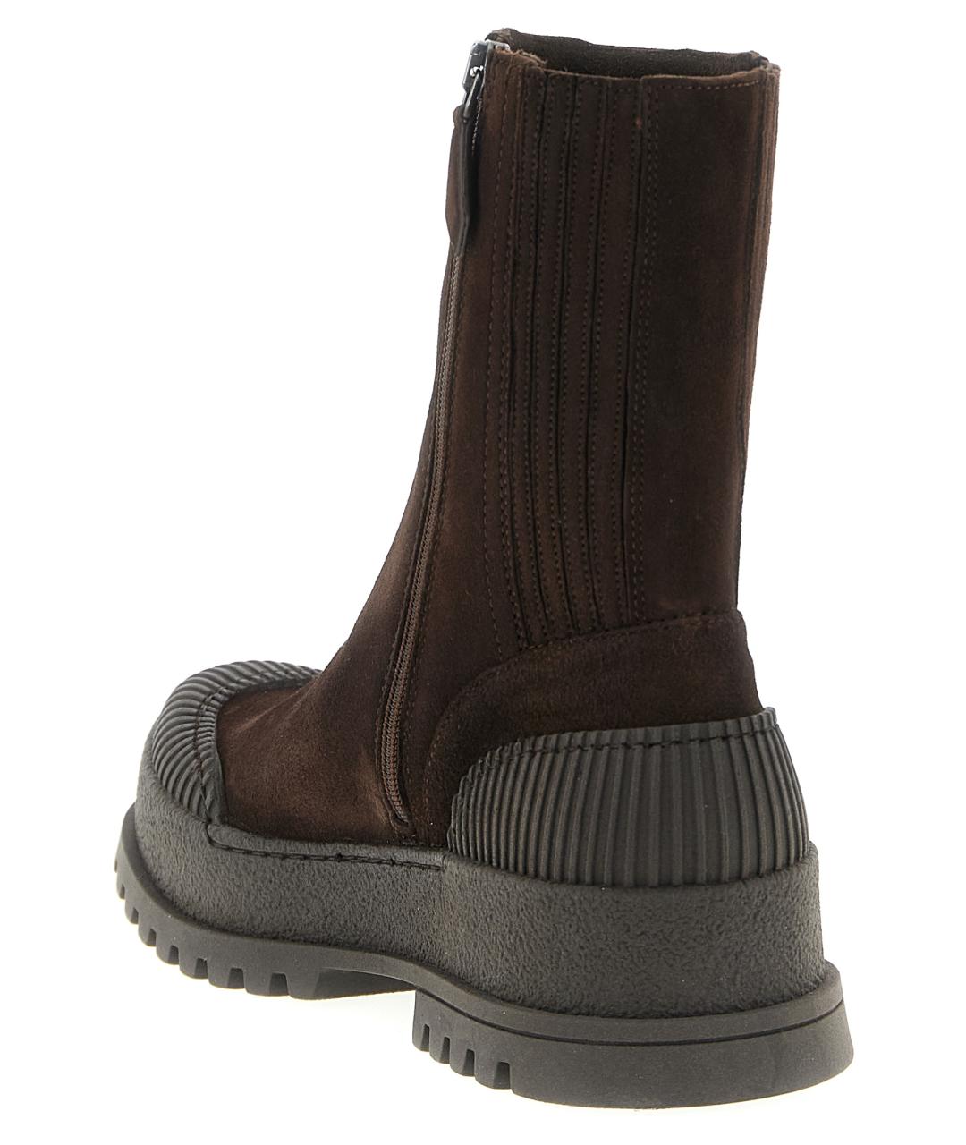 AQUAZZURA Коричневые замшевые ботинки, фото 3