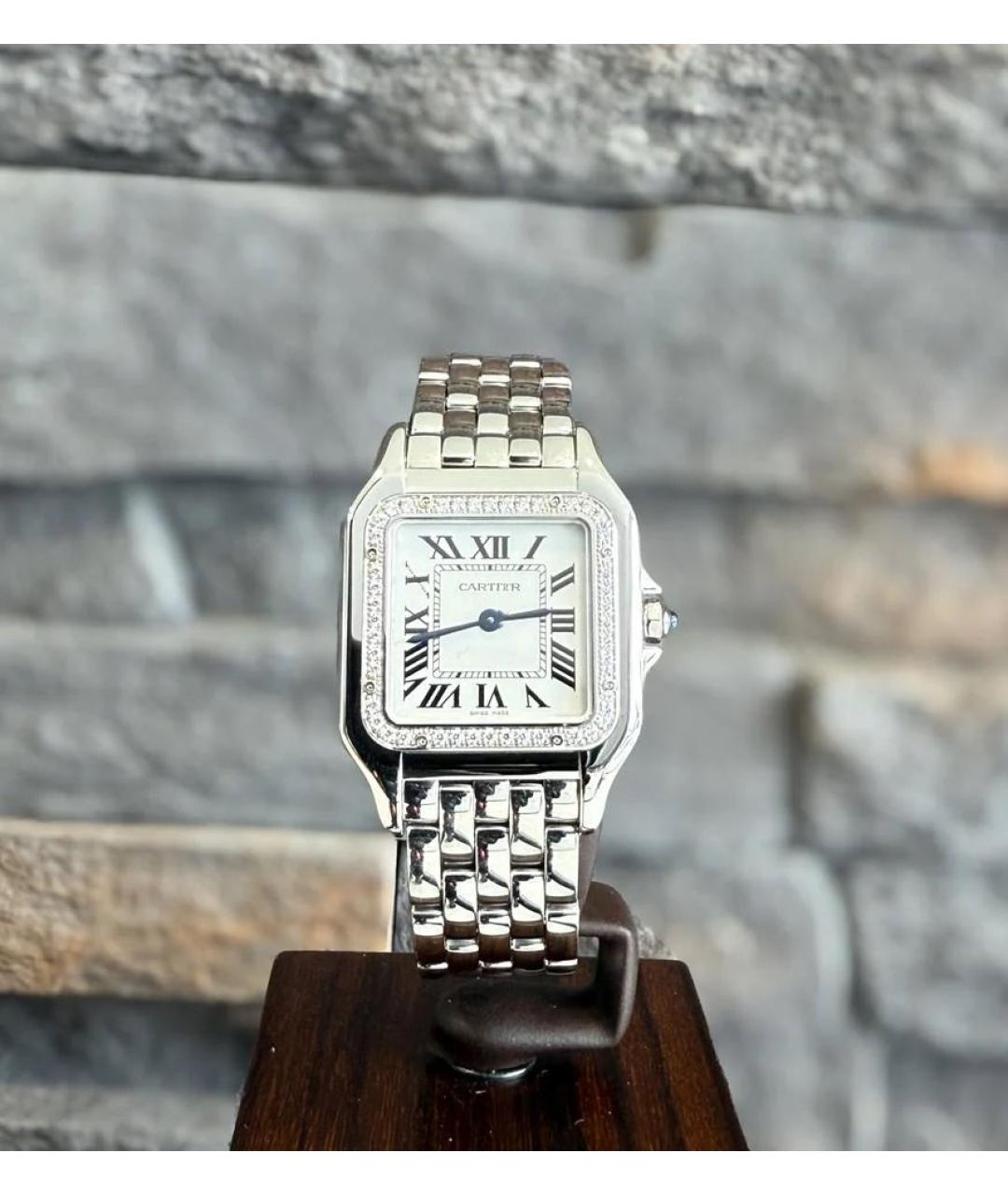 CARTIER Белые металлические часы, фото 2