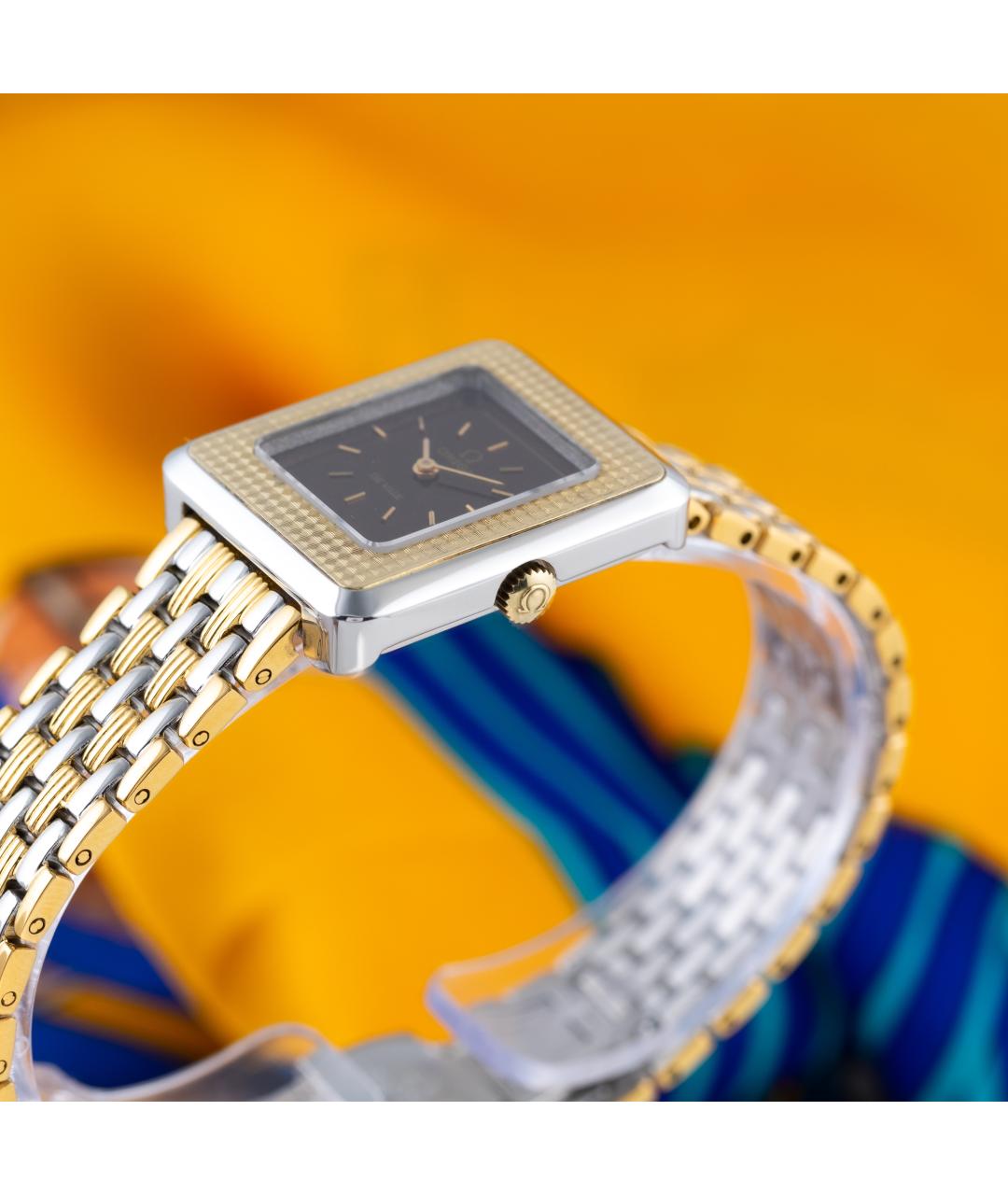 OMEGA Золотые металлические часы, фото 6