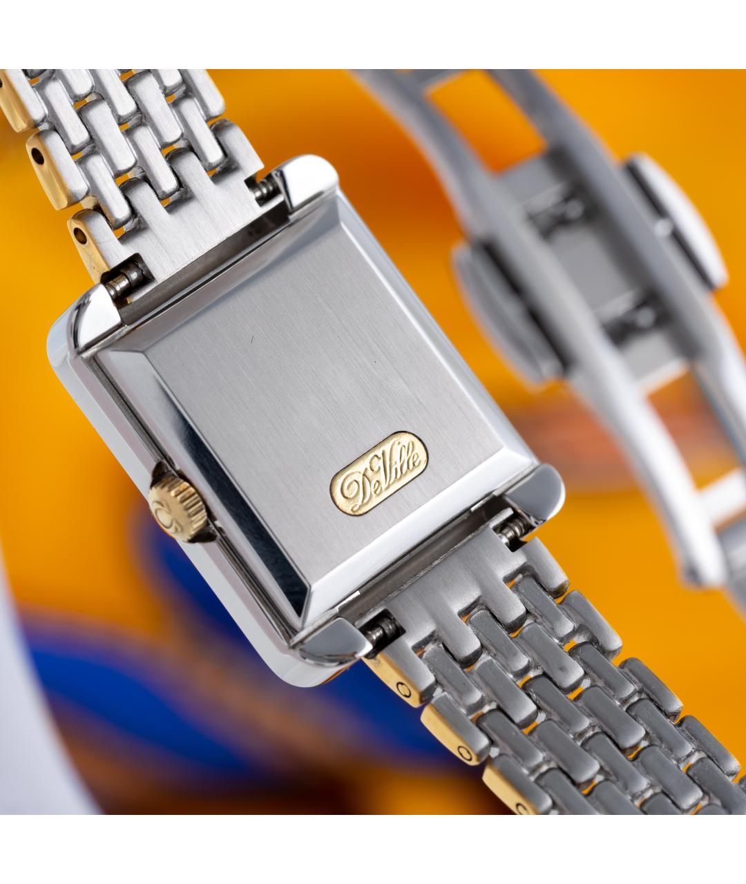 OMEGA Золотые металлические часы, фото 5