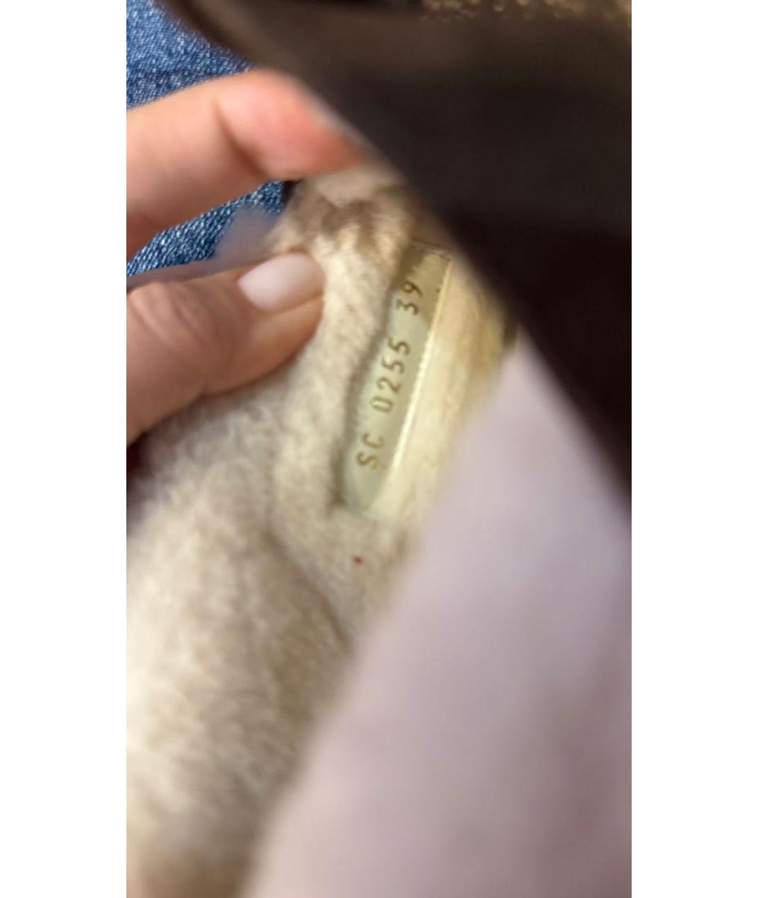 LOUIS VUITTON Коричневые замшевые сабо, фото 6