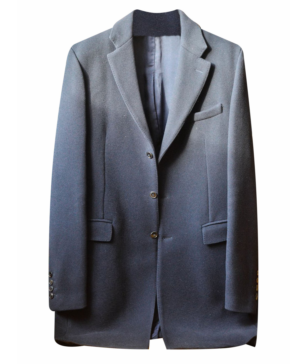 DONDUP Темно-синее шерстяное пальто, фото 1