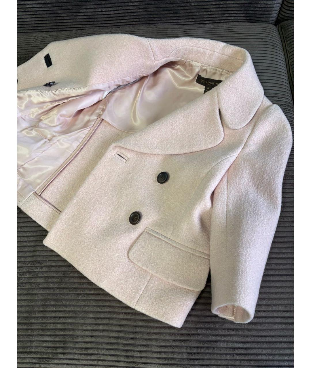 LOUIS VUITTON Розовое пальто, фото 4