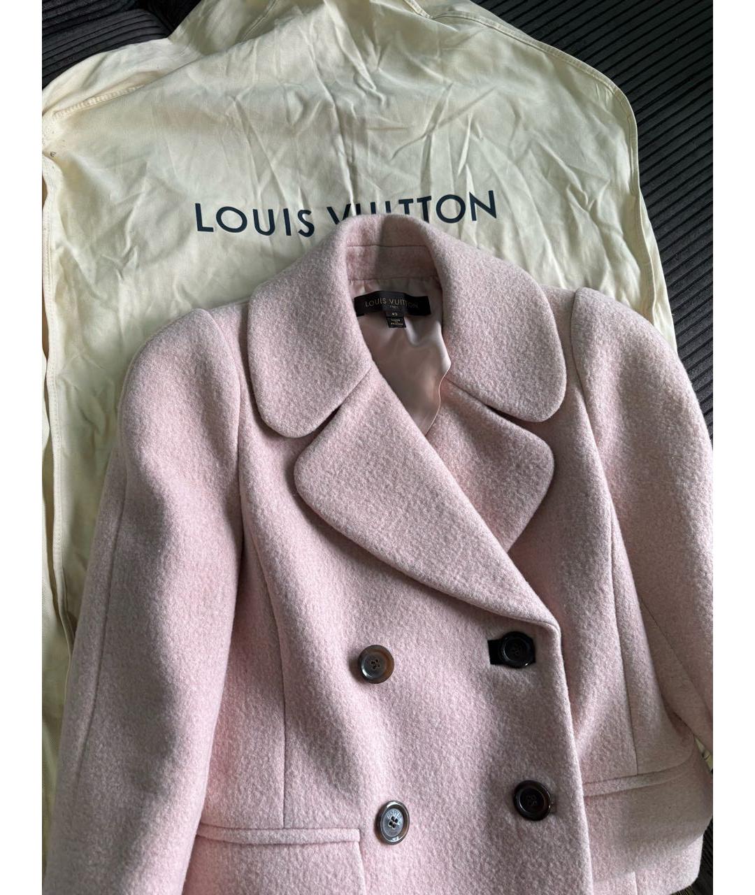 LOUIS VUITTON Розовое пальто, фото 3