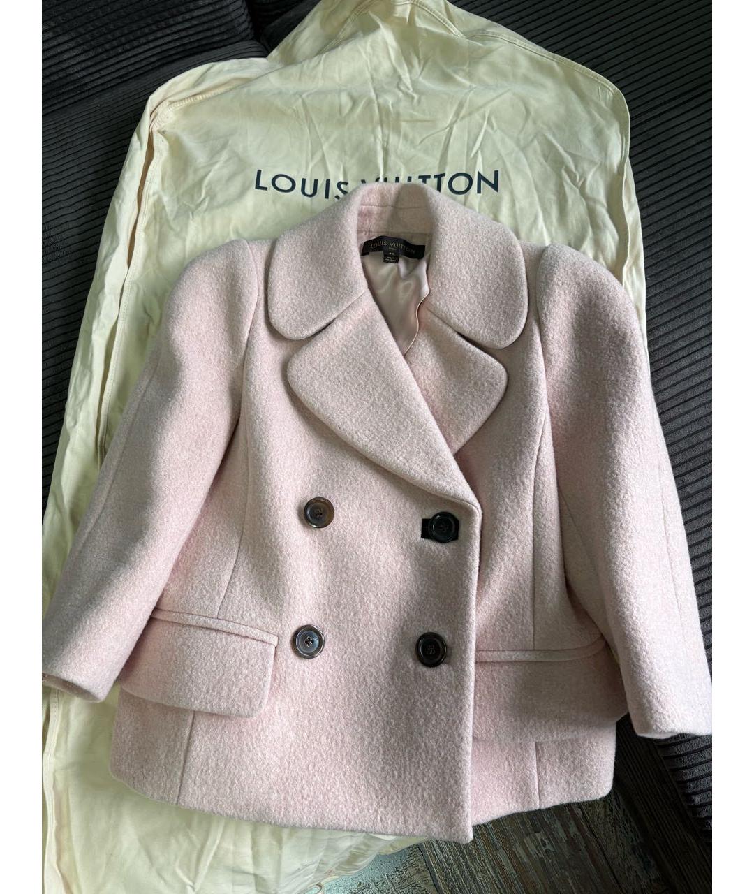 LOUIS VUITTON Розовое пальто, фото 2