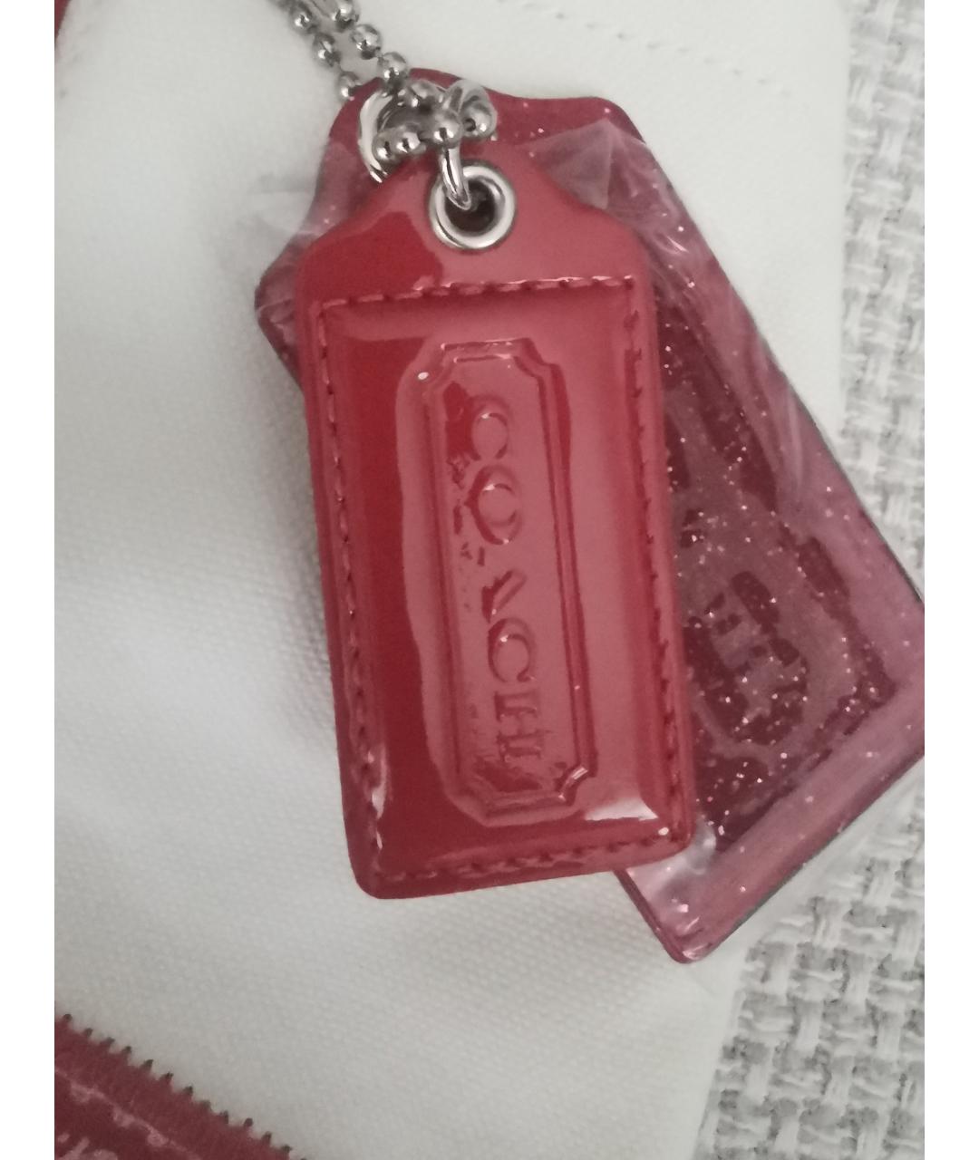 COACH Белая хлопковая сумка тоут, фото 3