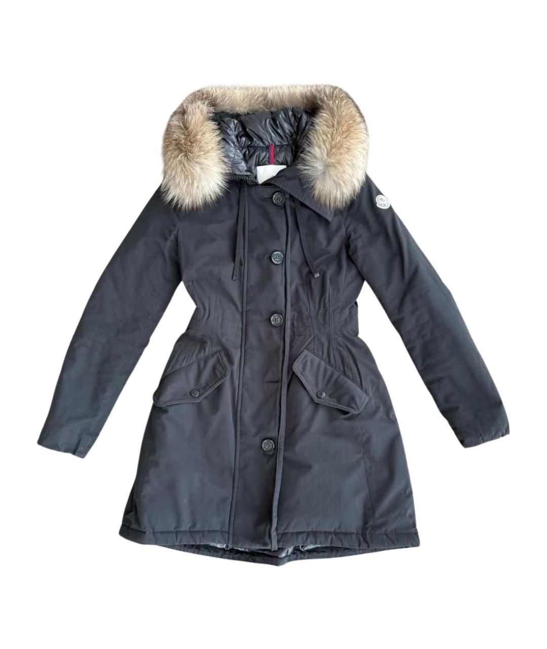 MONCLER Черная полиамидовая парка, фото 9