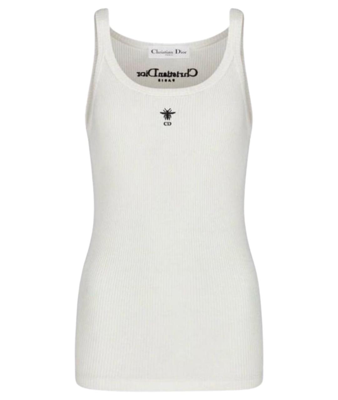 CHRISTIAN DIOR Белая хлопковая майка, фото 1