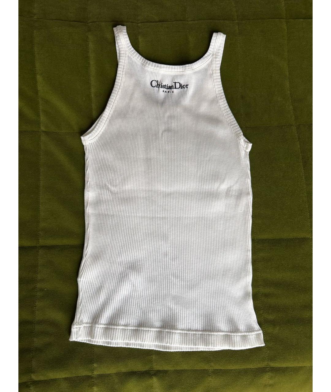 CHRISTIAN DIOR Белая хлопковая майка, фото 3