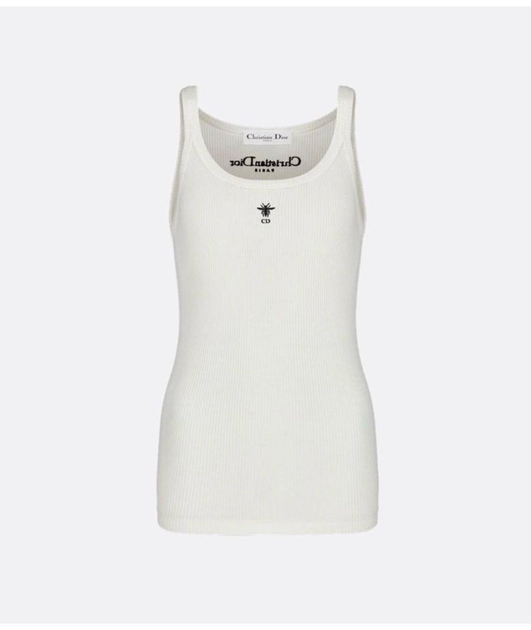 CHRISTIAN DIOR Белая хлопковая майка, фото 5