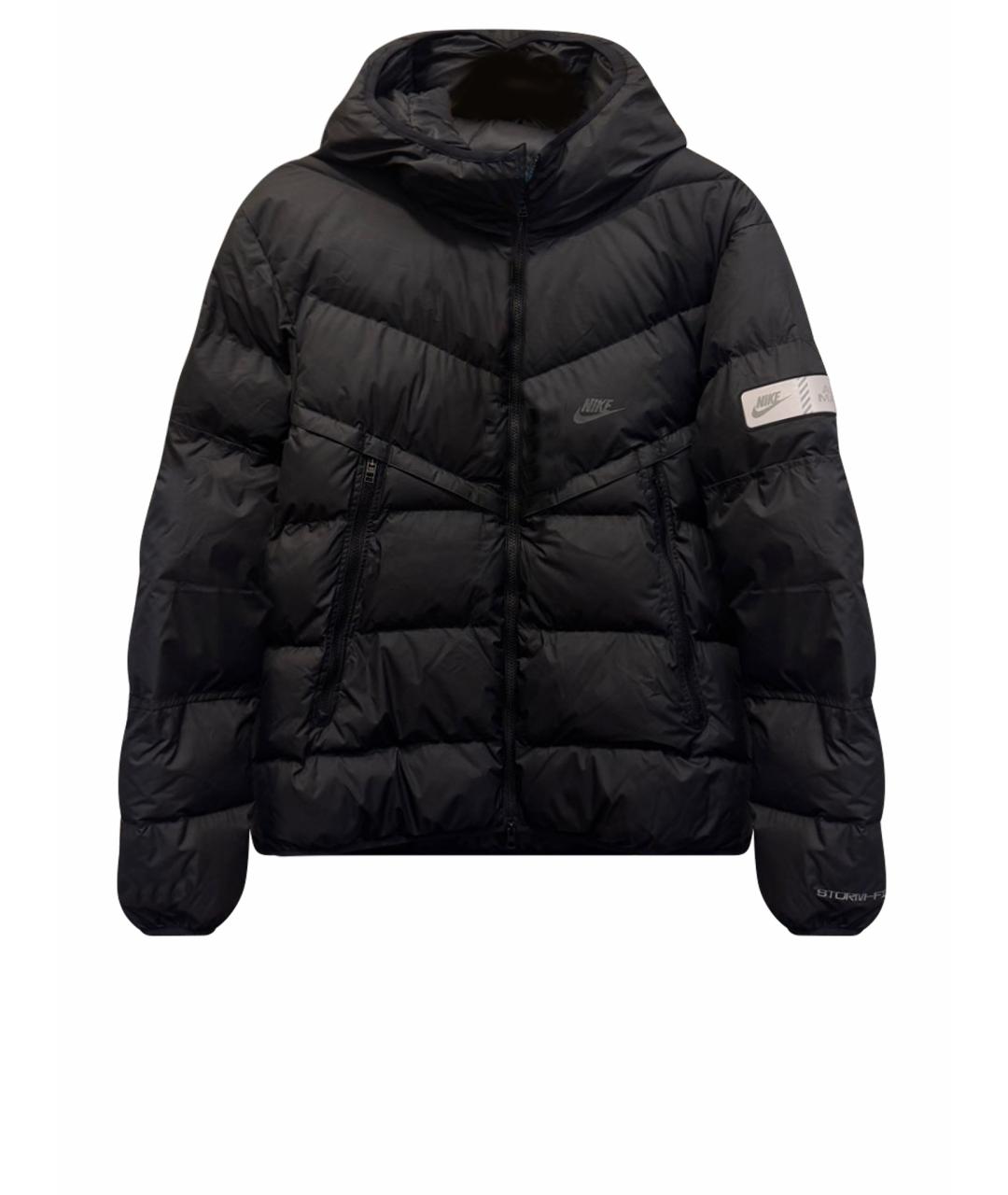 NIKE Черный полиэстеровый пуховик, фото 1
