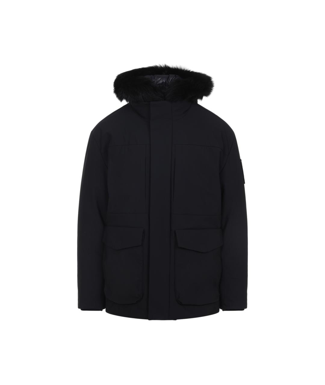 MOOSE KNUCKLES Черный полиэстеровый пуховик, фото 2