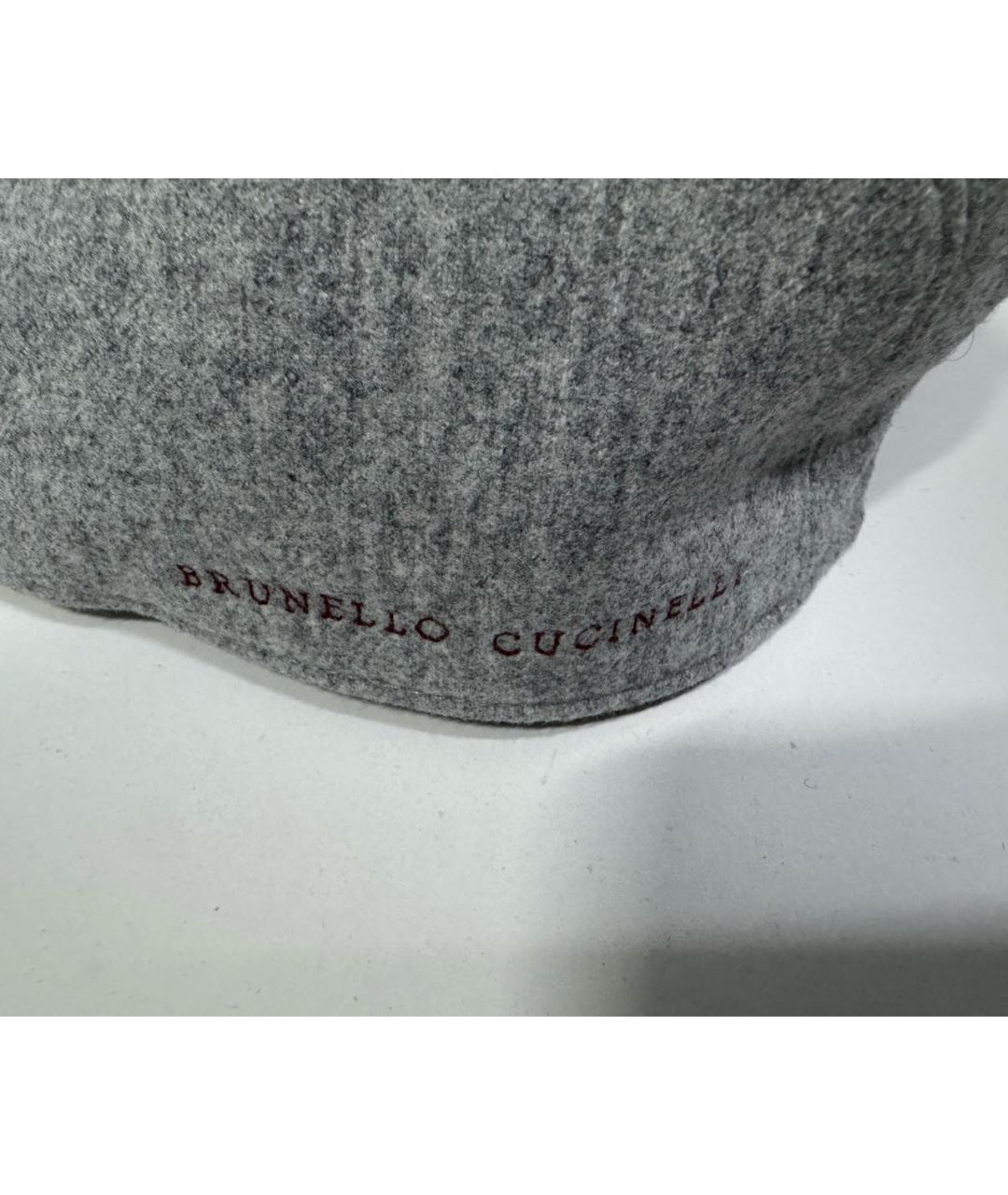 BRUNELLO CUCINELLI Серая шерстяная кепка/бейсболка, фото 4