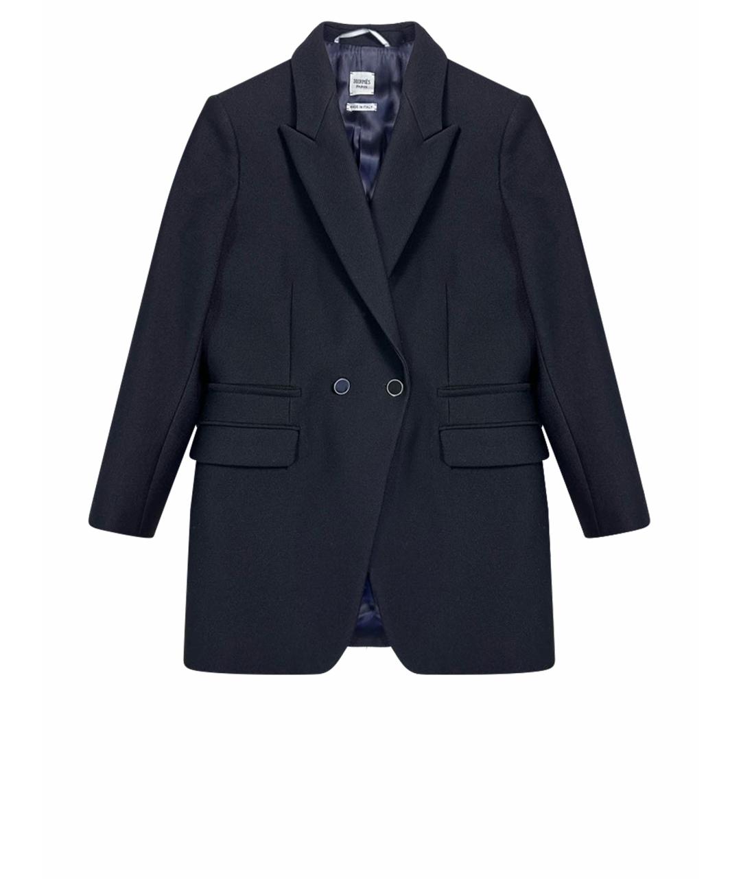 HERMES Черный шерстяной жакет/пиджак, фото 1