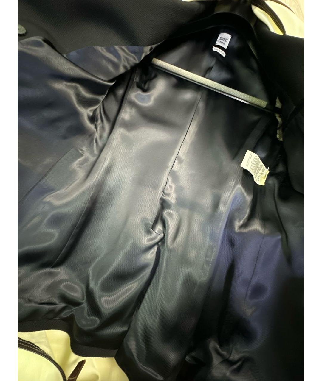 HERMES Черный шерстяной жакет/пиджак, фото 4