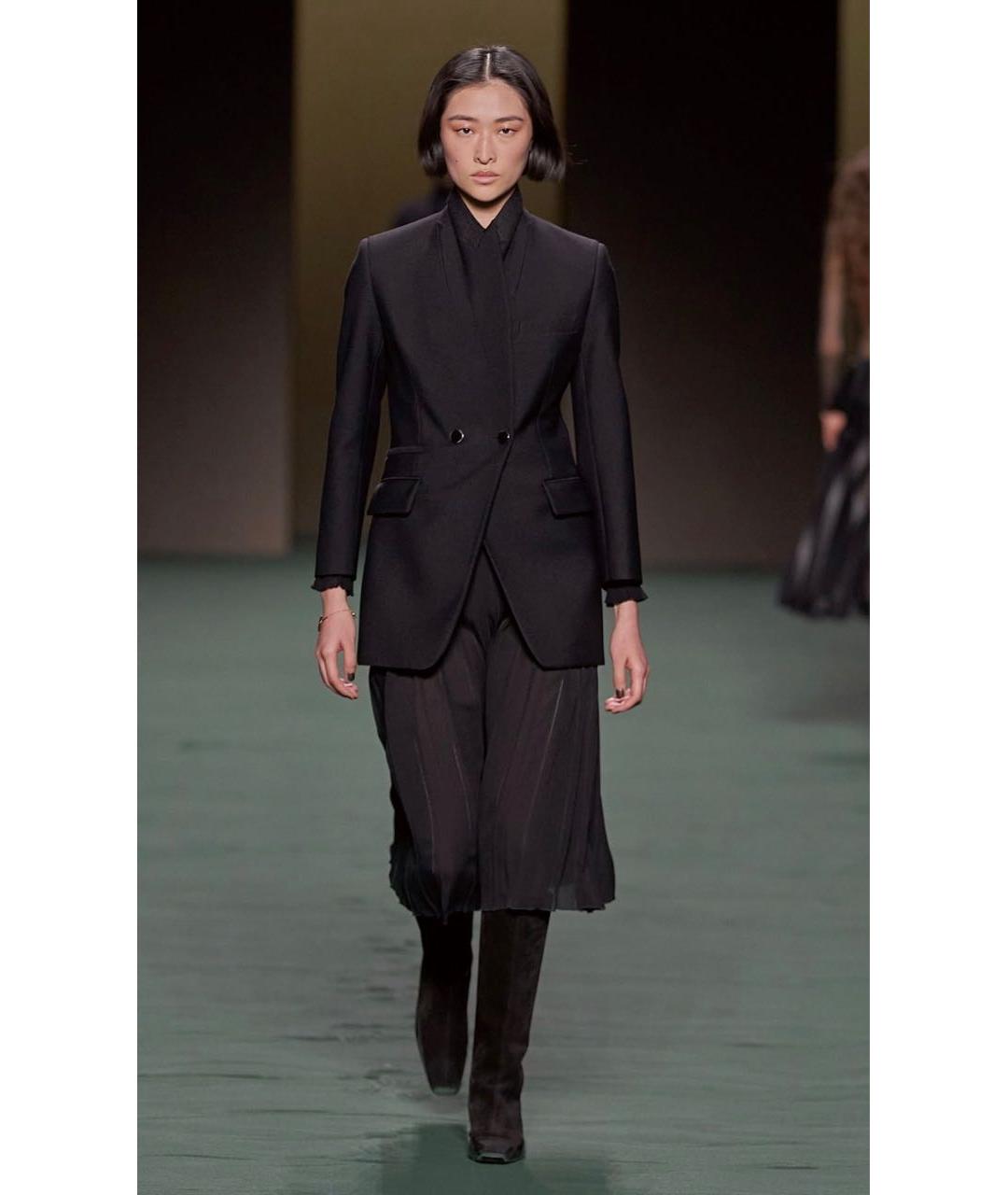 HERMES Черный шерстяной жакет/пиджак, фото 3