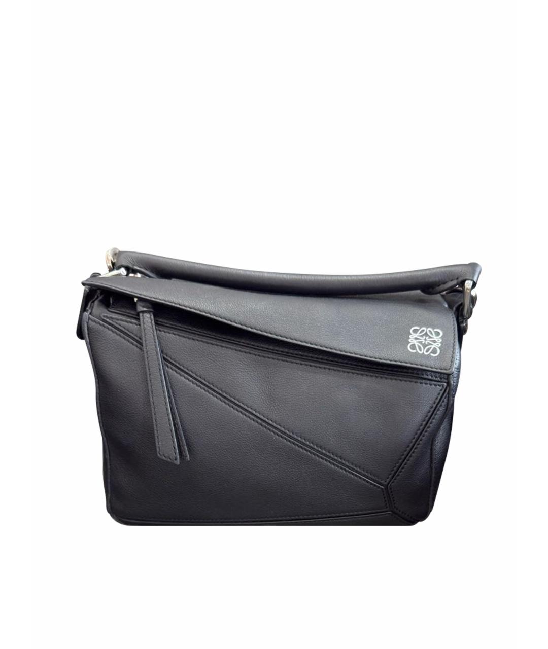 LOEWE Черная кожаная сумка через плечо, фото 1