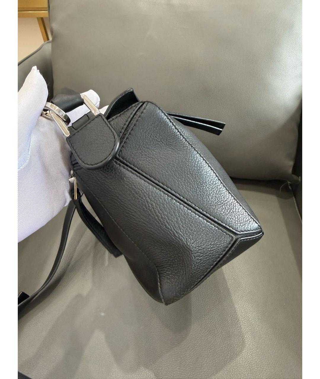 LOEWE Черная кожаная сумка через плечо, фото 3