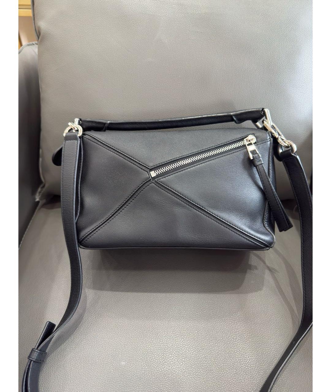 LOEWE Черная кожаная сумка через плечо, фото 2