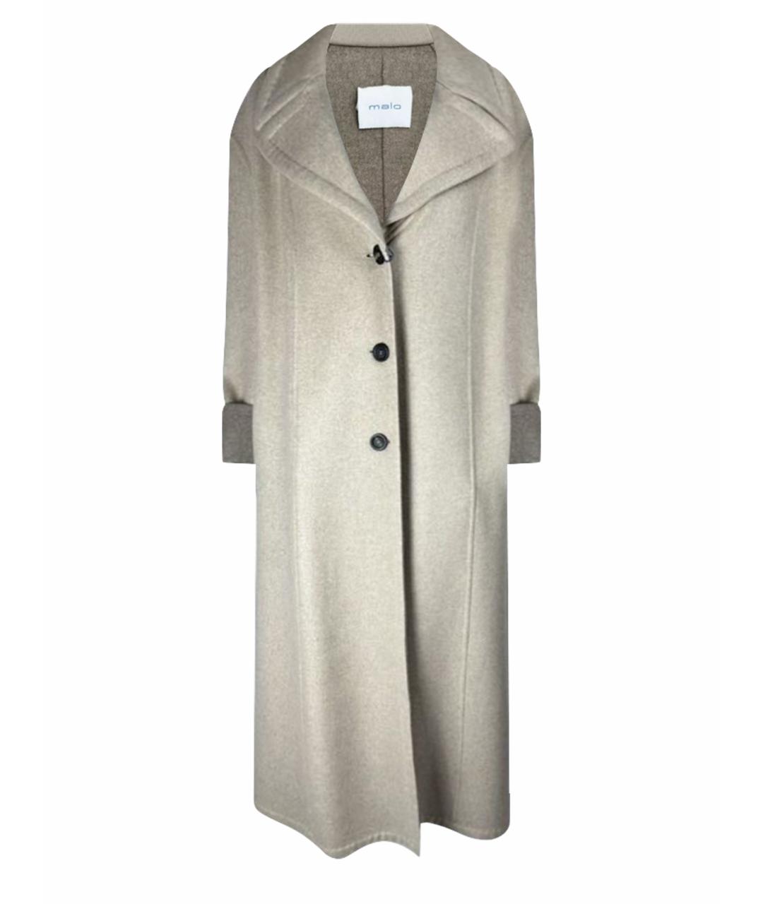 MALO Бежевое кашемировое пальто, фото 1