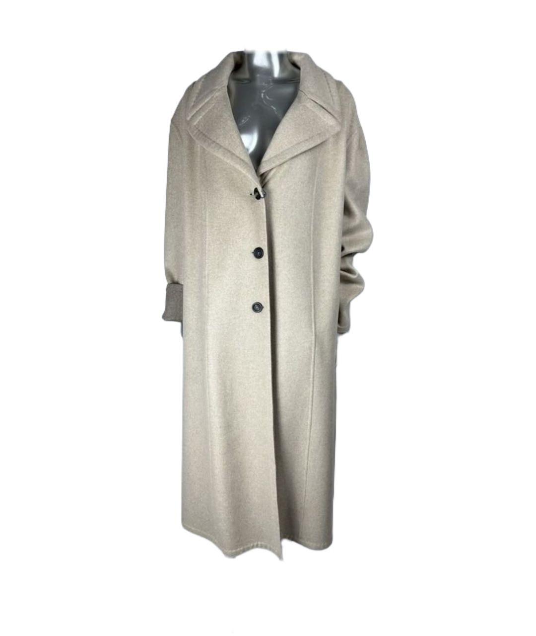 MALO Бежевое кашемировое пальто, фото 9
