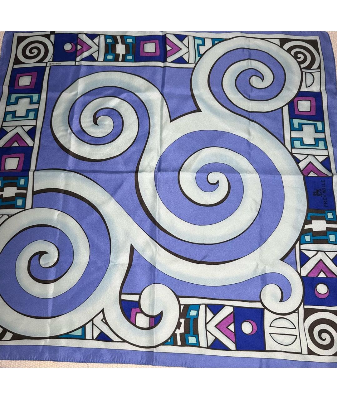 Frey Wille Голубой шелковый платок, фото 3