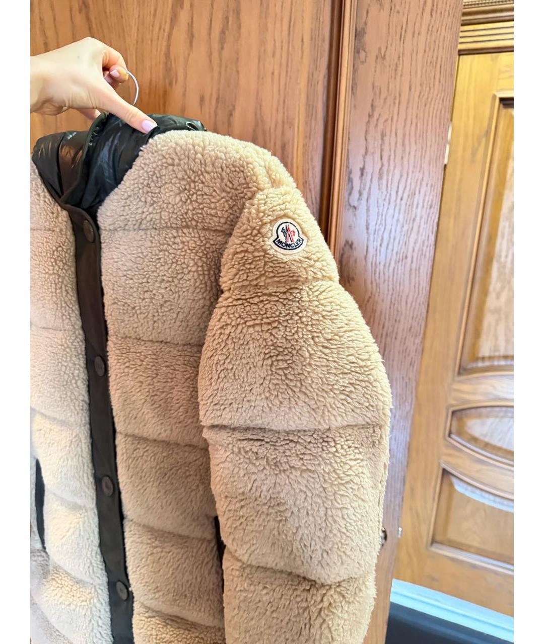 MONCLER Бежевый пуховик, фото 8