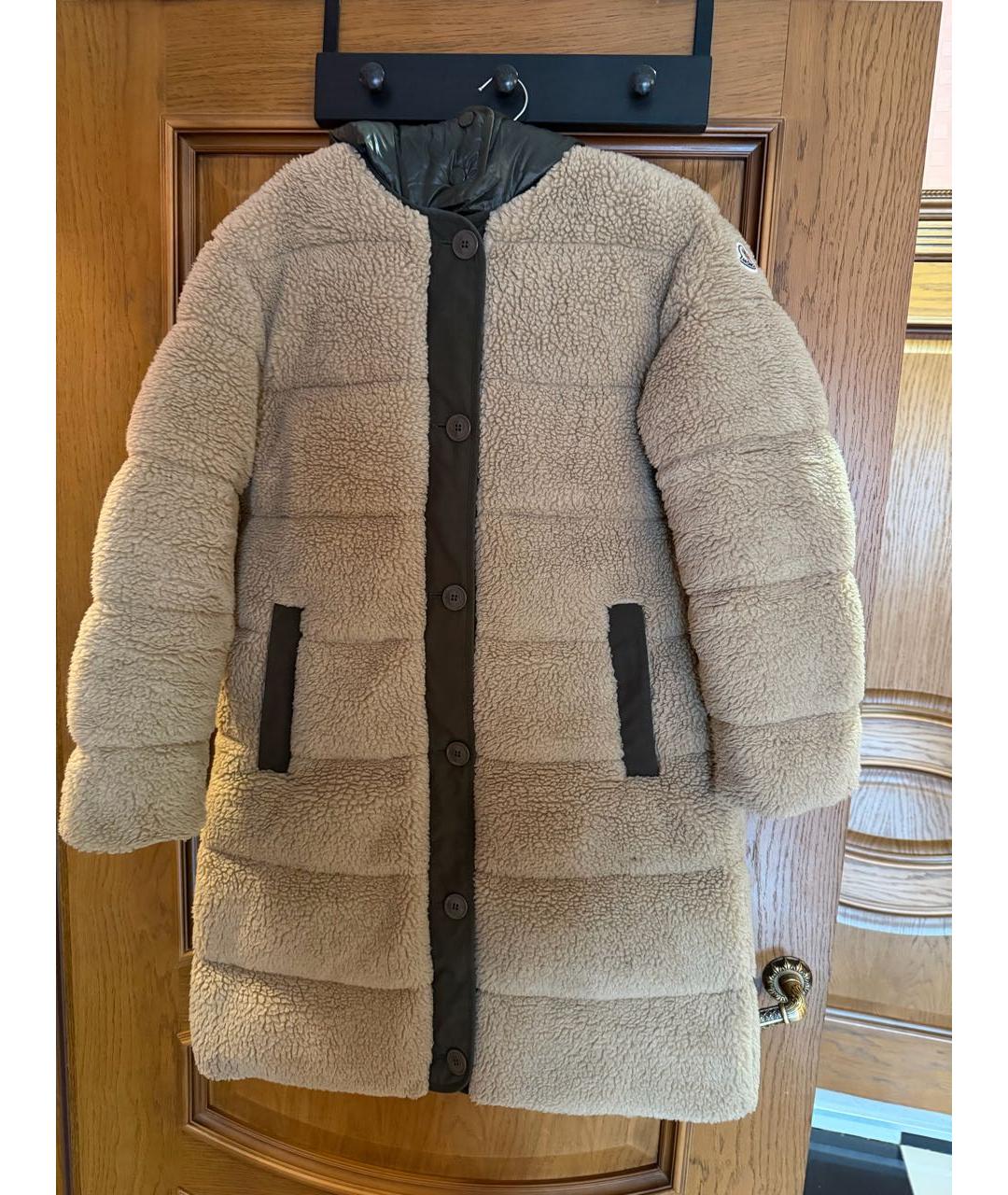 MONCLER Бежевый пуховик, фото 9