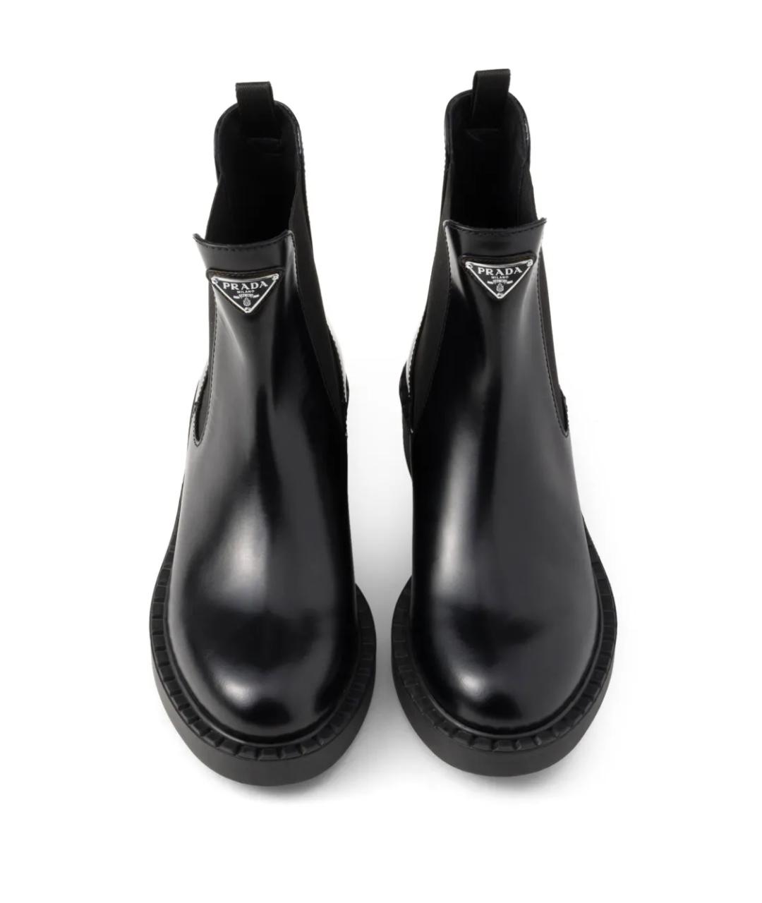 PRADA Черные кожаные ботинки, фото 6