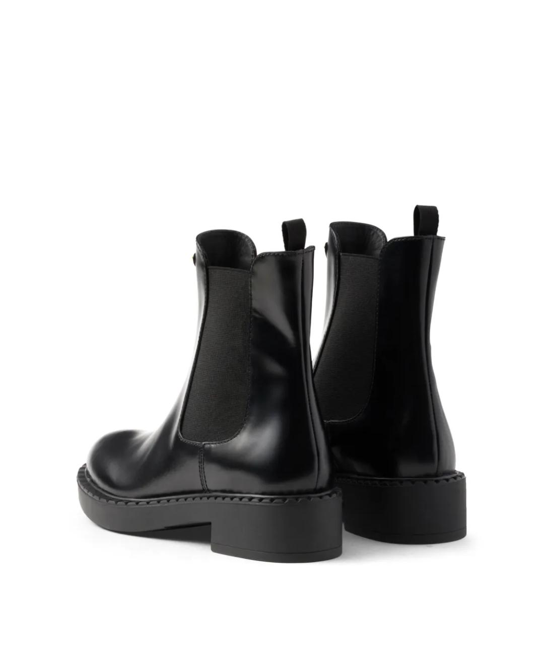 PRADA Черные кожаные ботинки, фото 5