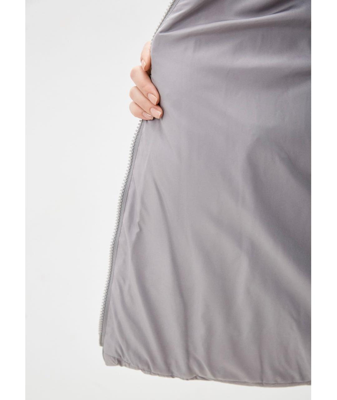 MAX MARA Серая полиэстеровая куртка, фото 7