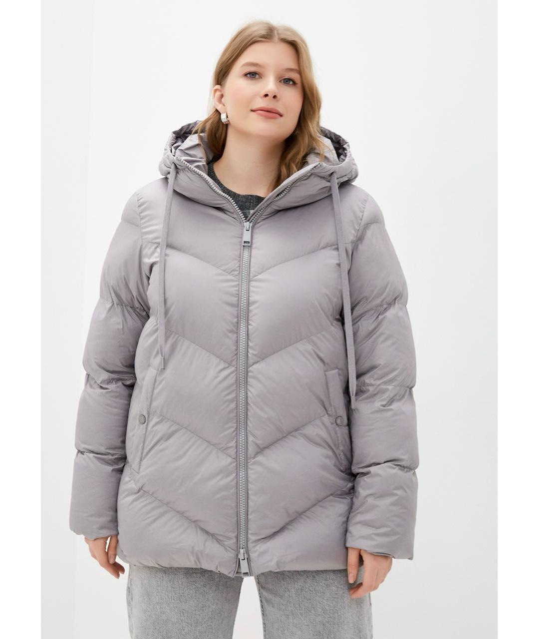 MAX MARA Серая полиэстеровая куртка, фото 5