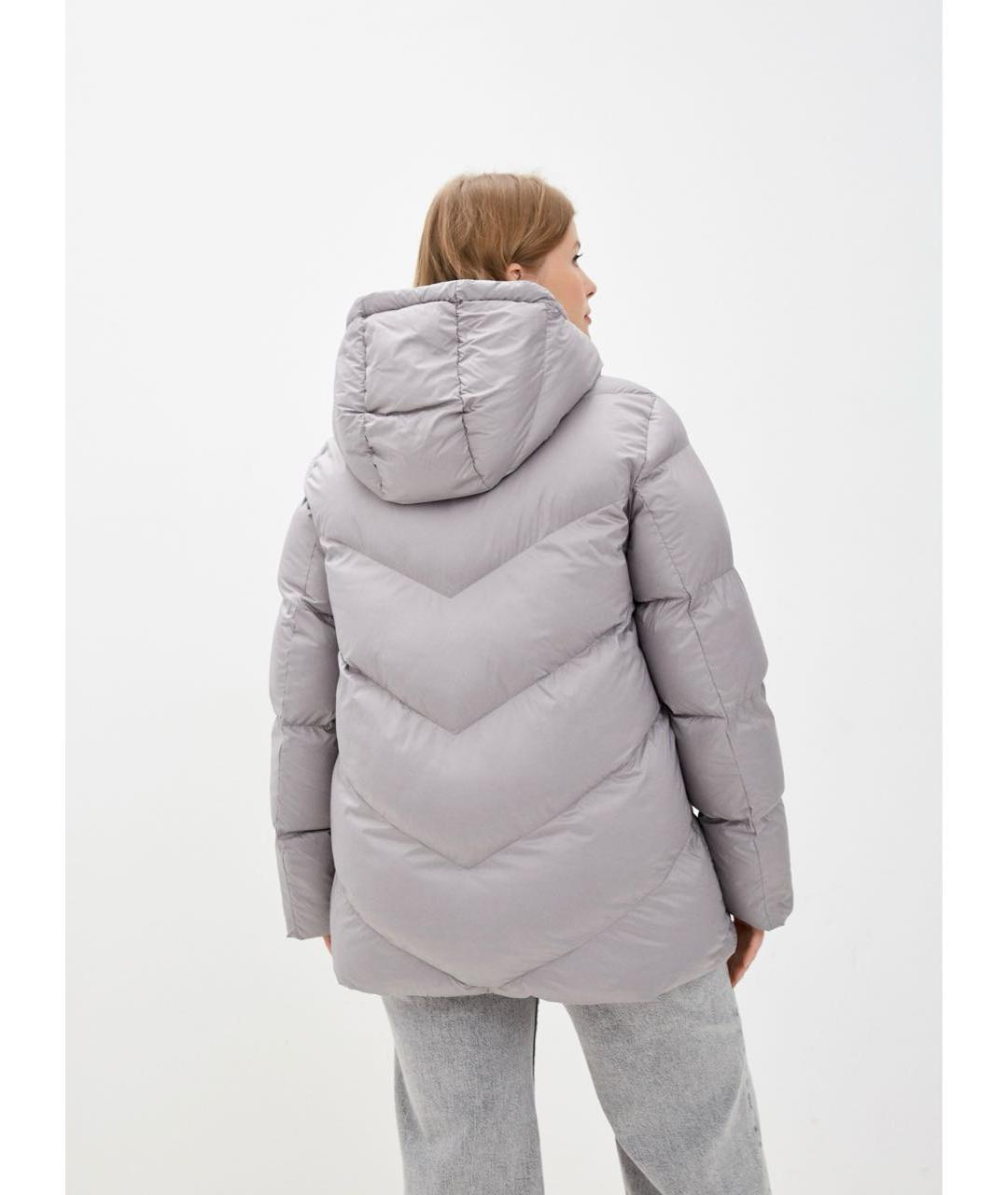 MAX MARA Серая полиэстеровая куртка, фото 2