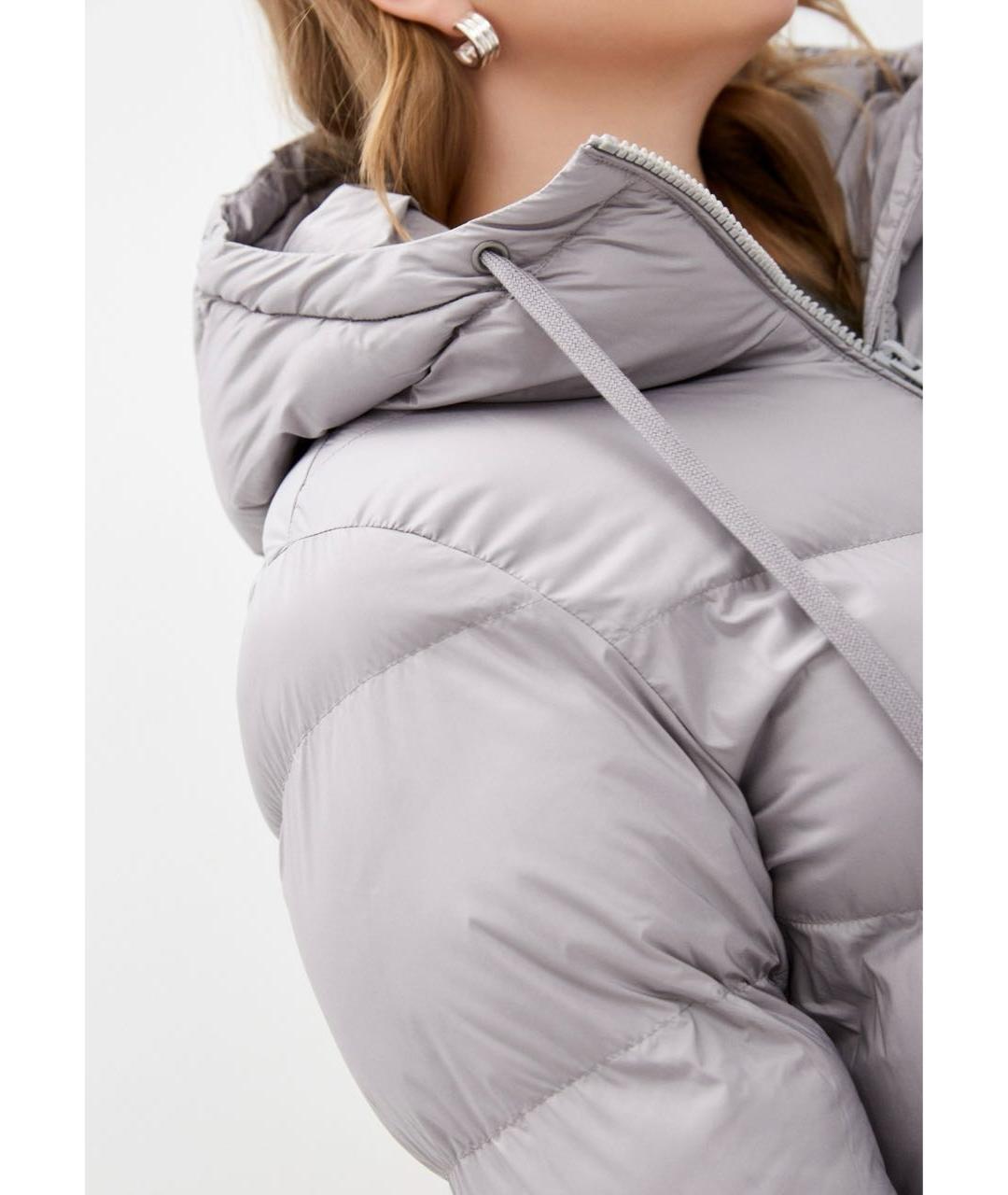 MAX MARA Серая полиэстеровая куртка, фото 8