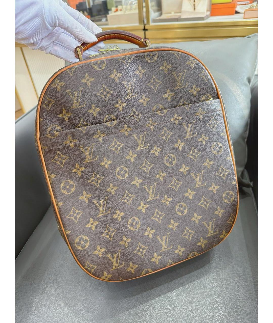 LOUIS VUITTON Коричневая кожаная сумка через плечо, фото 2