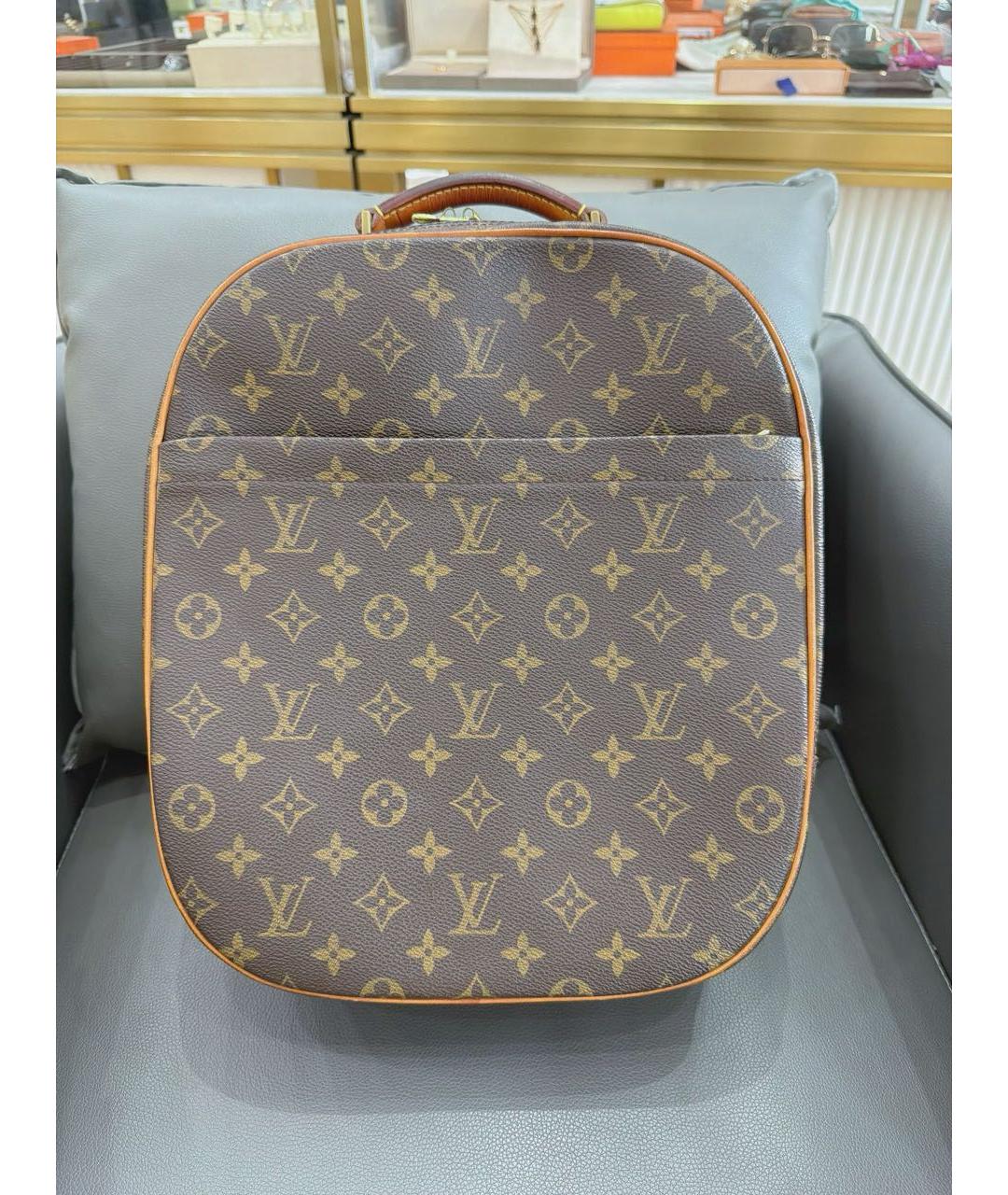 LOUIS VUITTON Коричневая кожаная сумка через плечо, фото 8