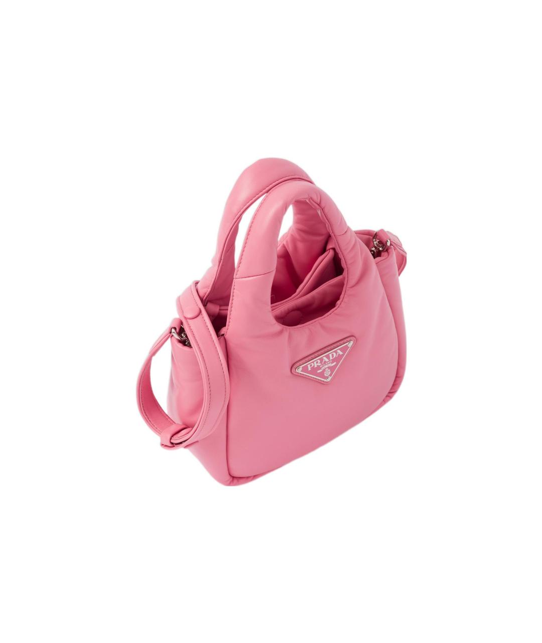 PRADA Розовая кожаная сумка через плечо, фото 2