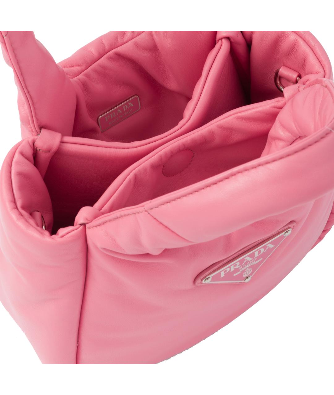 PRADA Розовая кожаная сумка через плечо, фото 4
