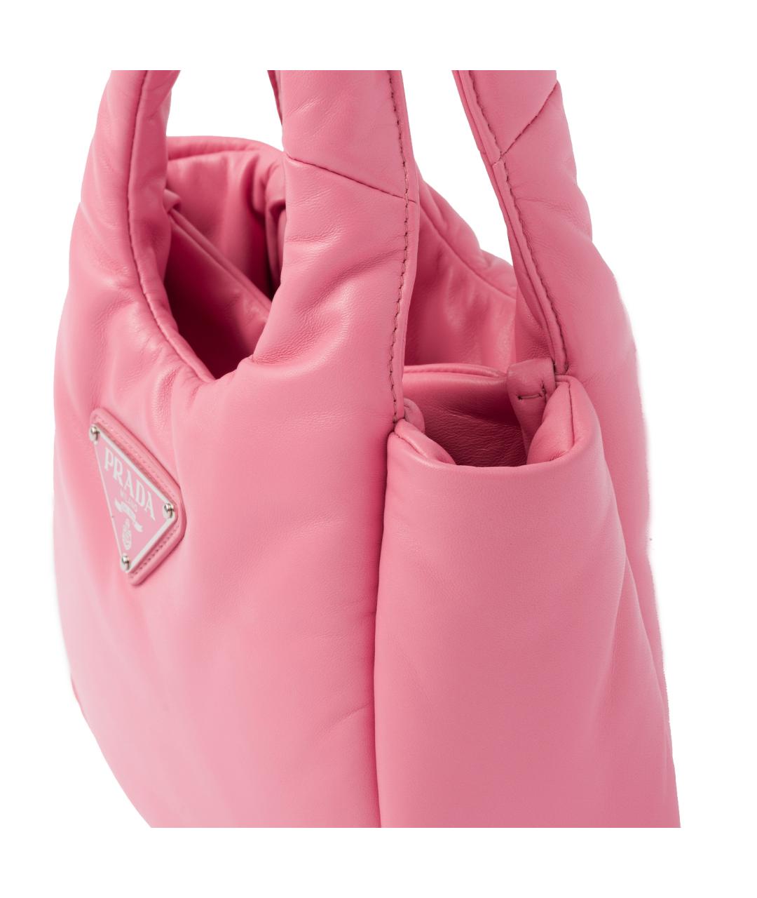 PRADA Розовая кожаная сумка через плечо, фото 5