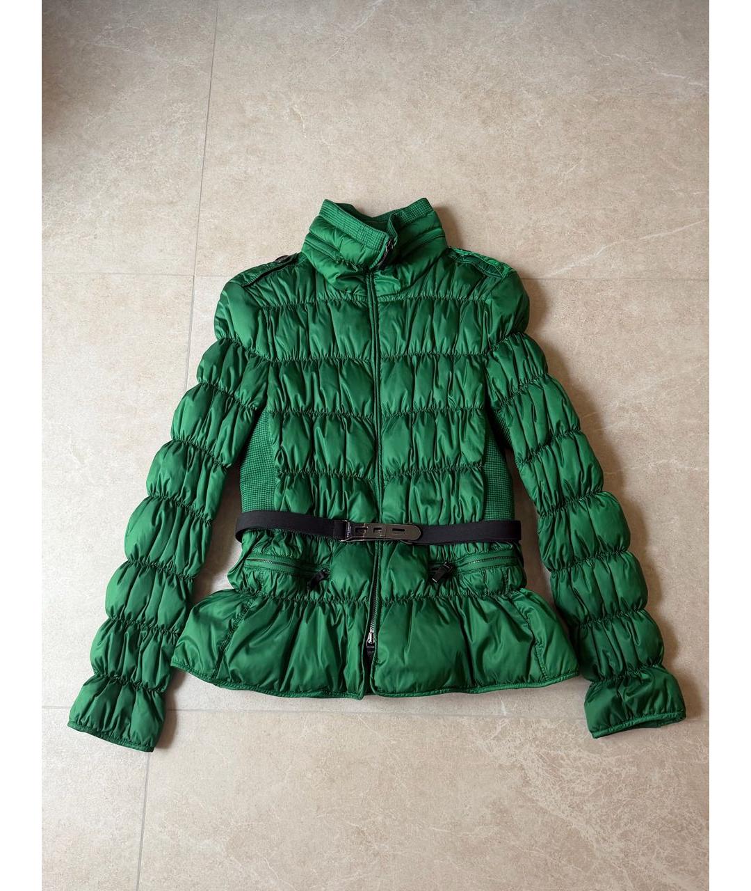 BURBERRY Зеленая полиэстеровая куртка, фото 5