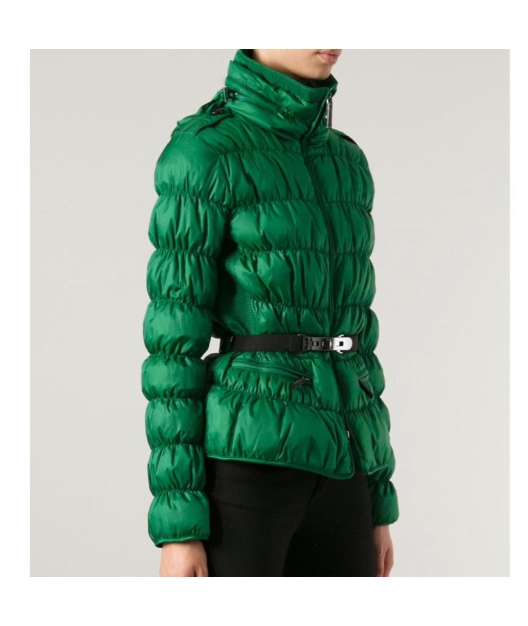 BURBERRY Зеленая полиэстеровая куртка, фото 4