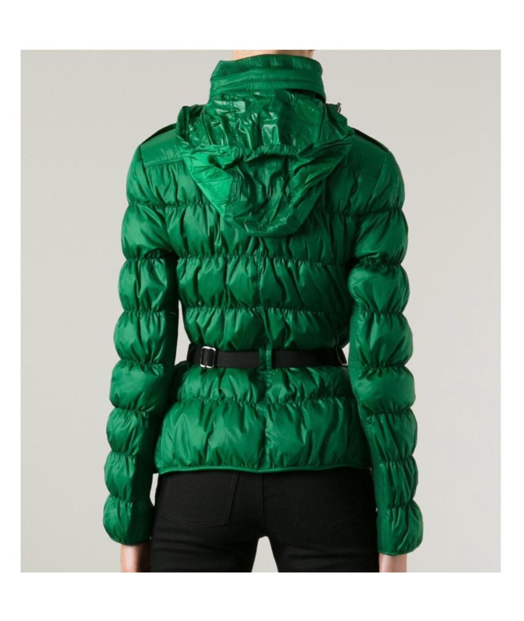 BURBERRY Зеленая полиэстеровая куртка, фото 2
